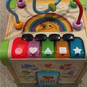 Rainbow Activity Cube with Bead Maze and Piano Keys